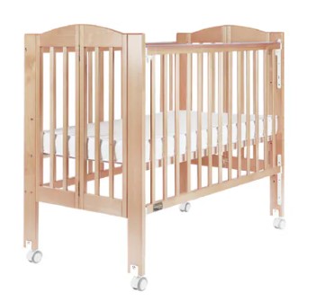 Baby Star Huggy 摺合嬰兒木床(包括3”床褥) – 原木色 / 歐洲櫸木