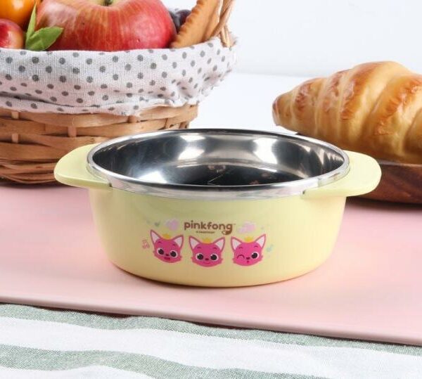 PINKFONG 不銹鋼防滑湯碗 (黃色)