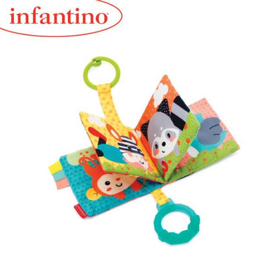 美國 infantino 可掛式動物布書 (兩款可選)
