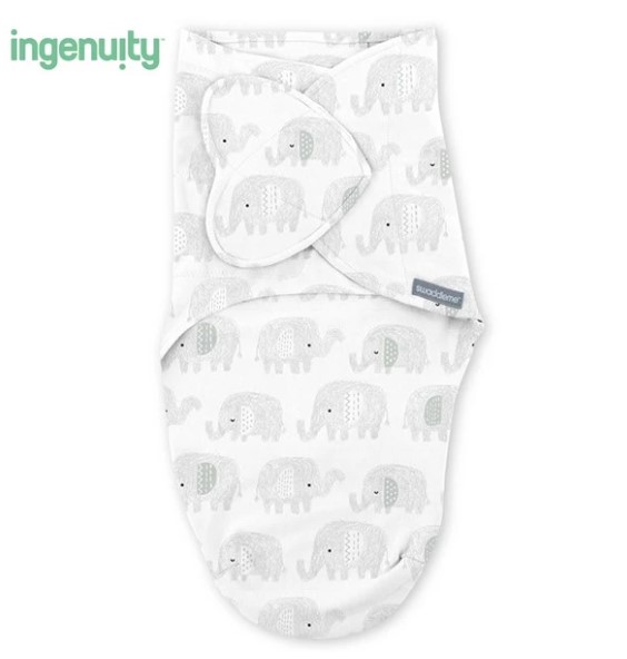 Ingenuity SwaddleMe 可調式純棉包巾/ 第一階 S/M 塗鴉大象