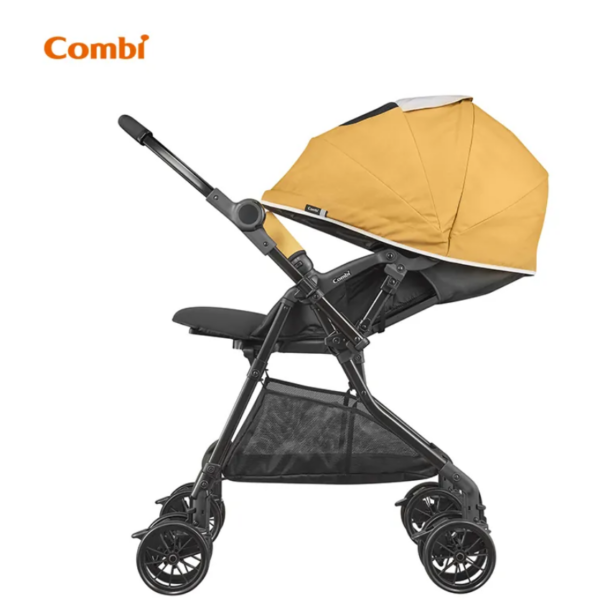 日本Combi Neyo Compact 4 cas 摺疊式四輪轉向嬰兒車 (花葉黃)