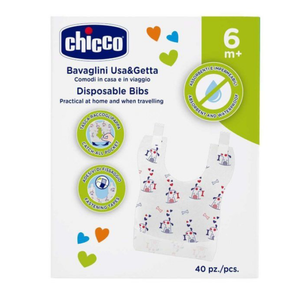 Chicco 即棄口水肩40件