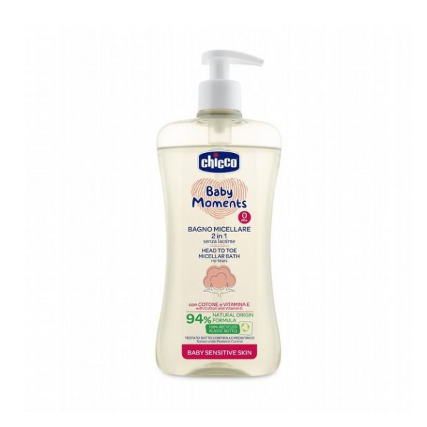 Chicco Baby Moments不流淚配方嬰兒洗髮沐浴露 500ml