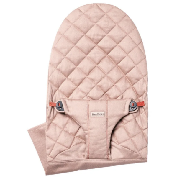 BabyBjorn Fabric Seat for Bouncer Bliss - Cotton, Petal Quilt - Dusty Pink