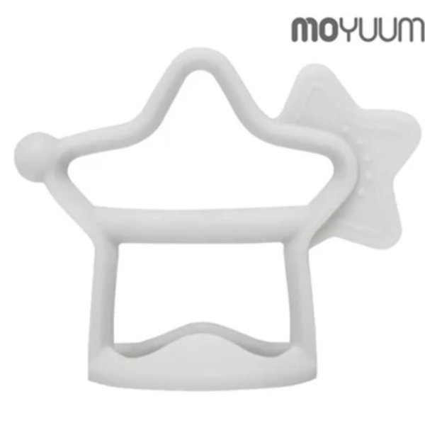 韓國Moyuum 白金矽膠手環式牙膠-淺灰星星