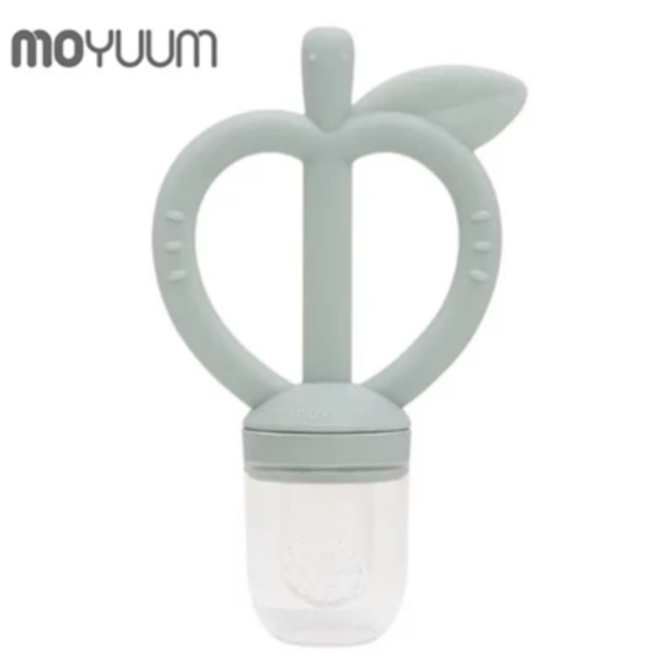 韓國Moyuum 白金矽膠牙膠及水果咬咬棒-蘋果型 蘋果綠
