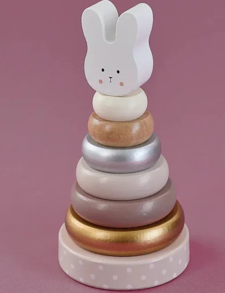 Jabadabado STACKING TOY BUNNY 木製小兔子疊環玩具