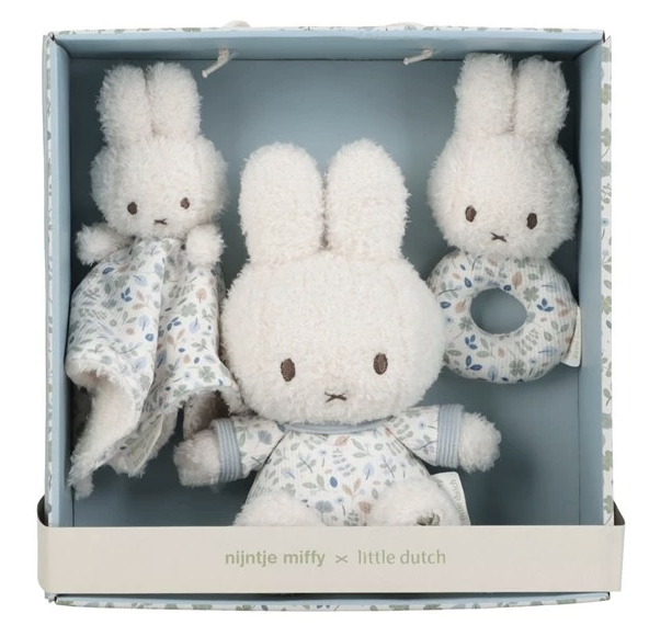 Tiamo 嬰兒布玩具禮盒3件套/ Miffy 幸運藍