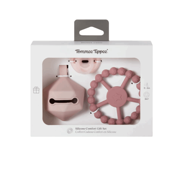 Tommee Tippee 初生嬰兒安撫套裝, 簡約粉, 0-6m+
