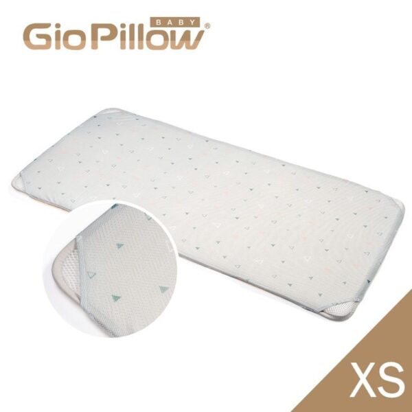 GIO 二合一超透氣有機棉床墊 XS (三角灰綠色)