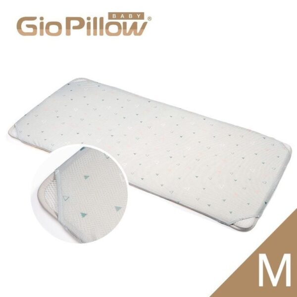 Gio 二合一有機棉超透氣排汗床墊-M碼 60x120cm (水手熊粉)