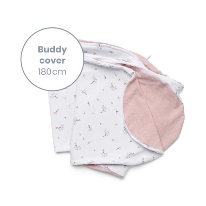 DOOMOO BUDDY 多功能大抱枕枕套 - 粉紅/小花 180CM