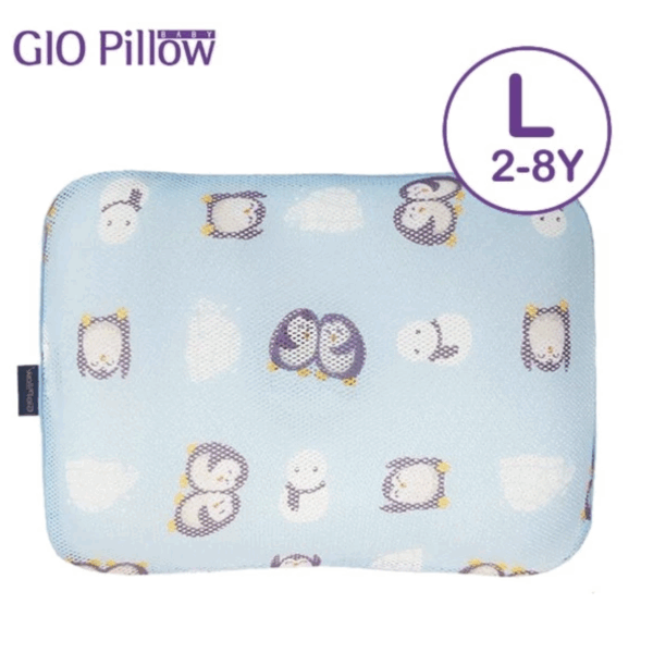 Gio Pillow 超透氣護頭型 嬰兒枕頭-L碼 ( 企鵝)