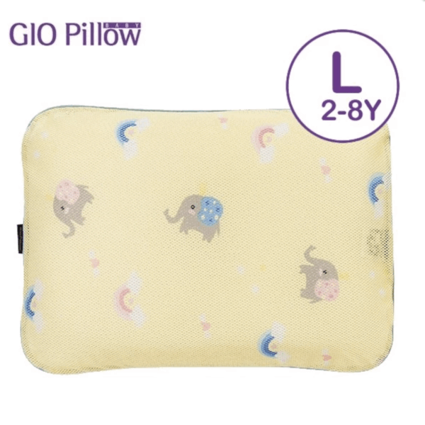 Gio Pillow 超透氣護頭型 嬰兒枕頭-L碼 ( 派對小象)