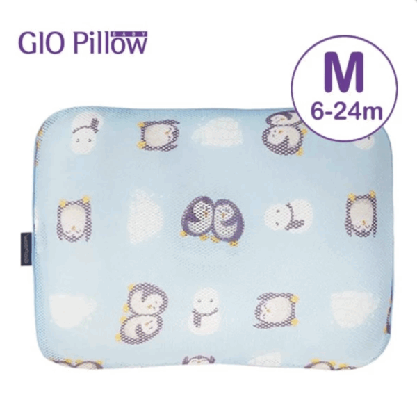 Gio Pillow 超透氣護頭型 嬰兒枕頭-M碼 (企鵝)