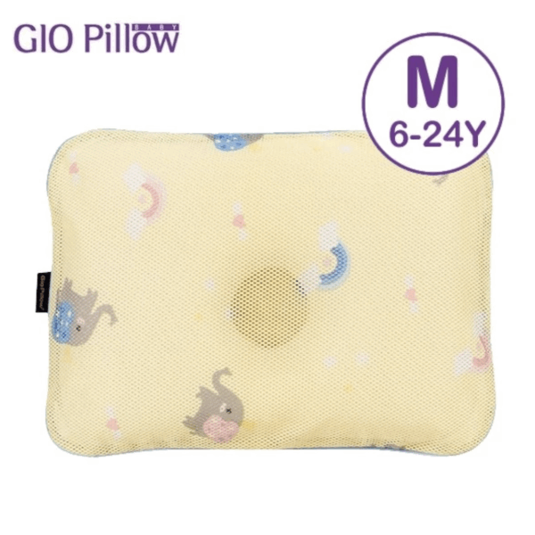 Gio Pillow 超透氣護頭型 嬰兒枕頭-M碼 (派對小象)