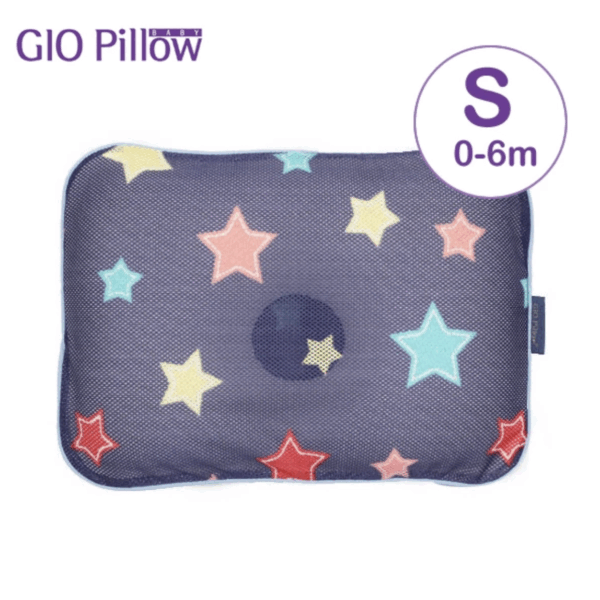 Gio Pillow 超透氣護頭型 嬰兒枕頭-S碼 (夜晚星星)