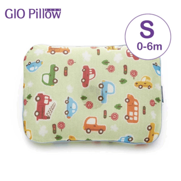 Gio Pillow 超透氣護頭型 嬰兒枕頭-S碼 (趣味汽車)
