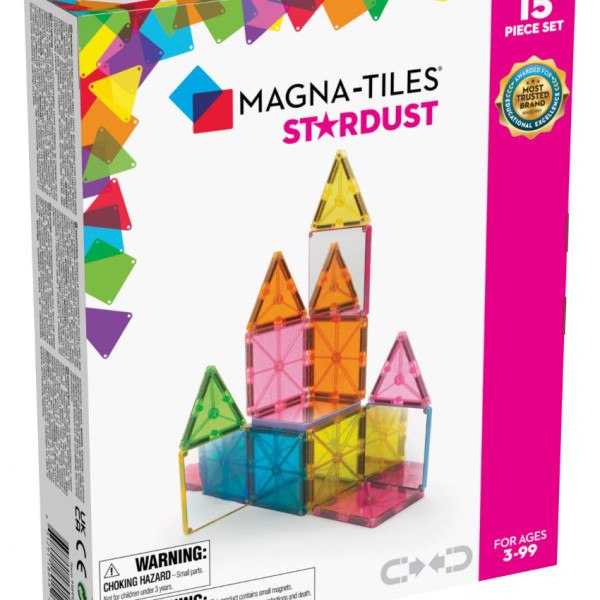 Magna-Tiles Stardust 磁力片積木玩具 - 15 Piece Set