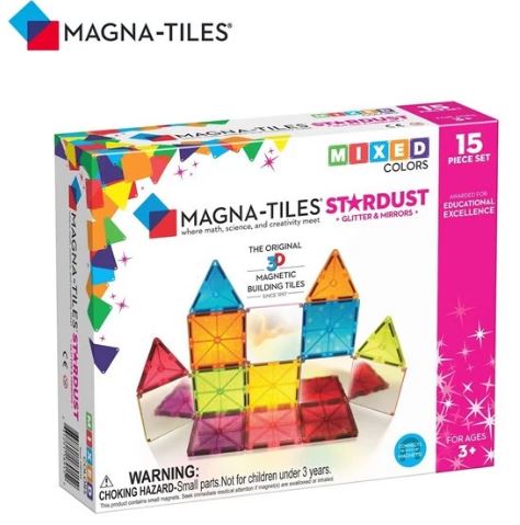 Magna-Tiles 磁力積木-閃亮星塵 15片