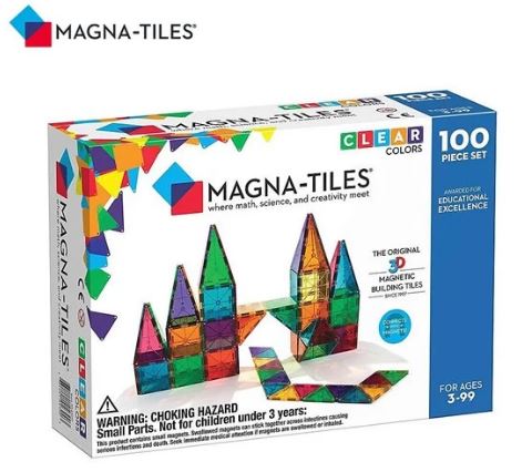 Magna-Tiles 磁力積木-透光彩色 100片