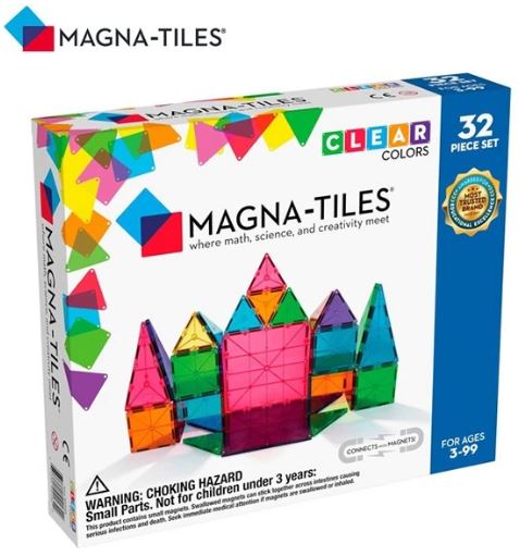 Magna-Tiles 磁力積木-透光彩色 32片