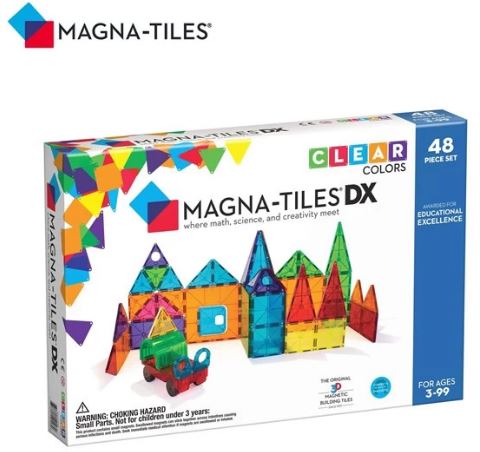 Magna-Tiles 磁力積木-透光彩色DX 48片