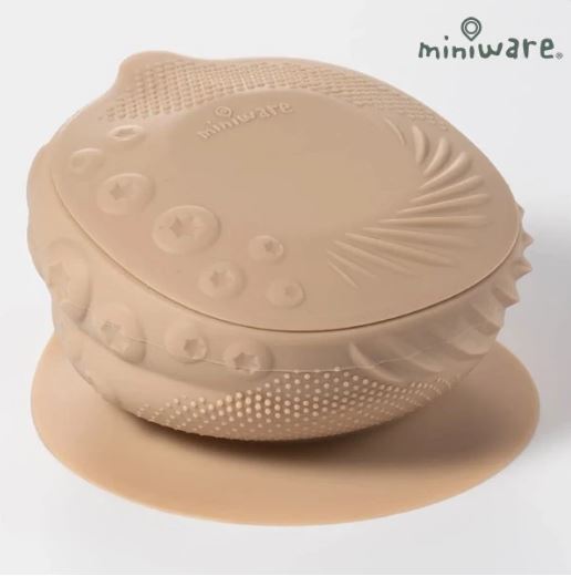 美國Miniware 五感寶貝鉑金矽膠碗 (燕麥牛奶)