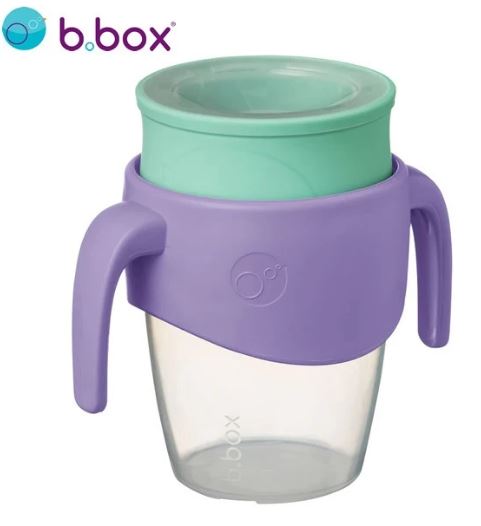 澳洲b.box 360度自主學飲杯-紫/湖水綠