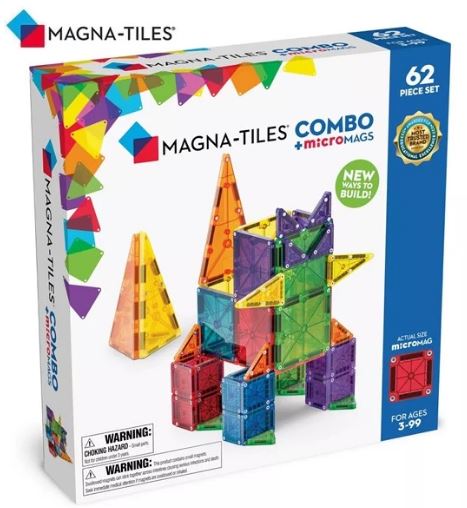 Magna-Tiles 磁力積木-MicroMAGS 組合套裝 62片
