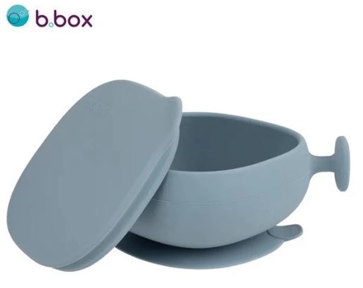 澳洲b.box 全矽膠吸盤碗連蓋/ 海洋藍