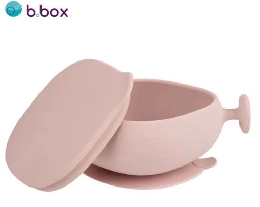 澳洲b.box 全矽膠吸盤碗連蓋/ 粉紅