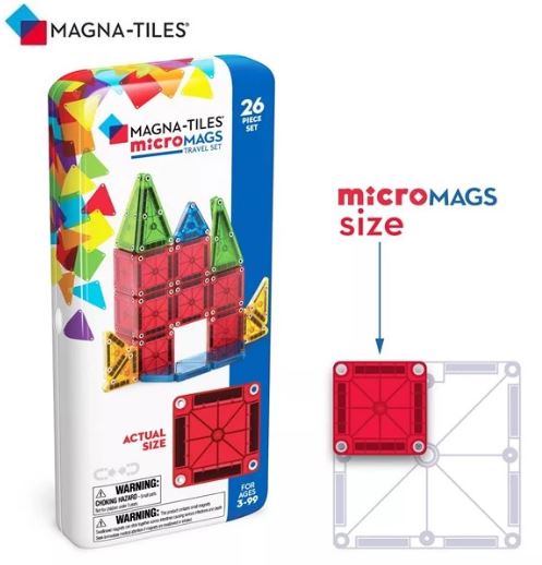 Magna-Tiles 磁力積木-MicroMAGS 旅行套裝 26片