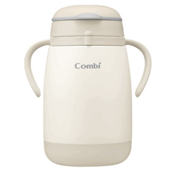 Combi - 6m+ Lakumug Stainless Straw Large 370ml（杏色）