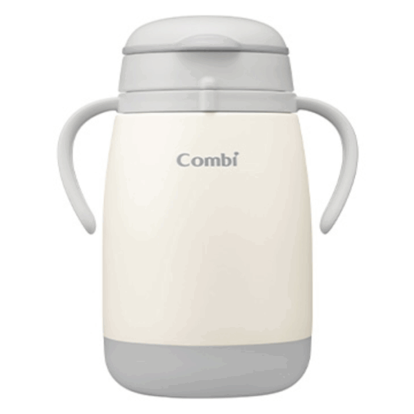 Combi - 6m+ Lakumug Stainless Straw Large 370ml（灰色）