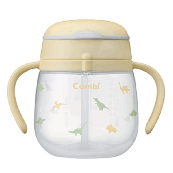 Combi - Lakumug Straw Mug 240 R (YG) 6m+ -恐龍世界