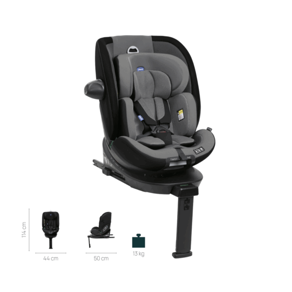 Chicco Everone I-Size 汽車安全座椅-灰黑色