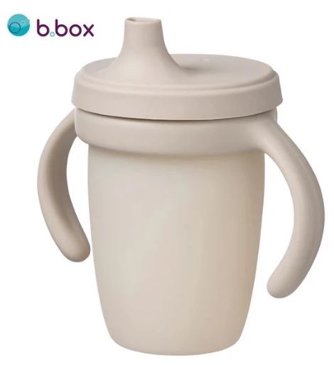 澳洲b.box 矽膠鴨嘴學飲杯/ 米褐色 240ml
