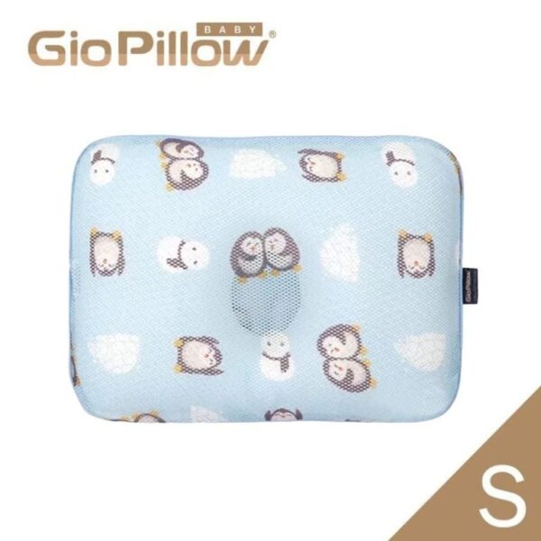 Gio Pillow 超透氣護頭型 嬰兒枕頭-S碼 (企鵝)