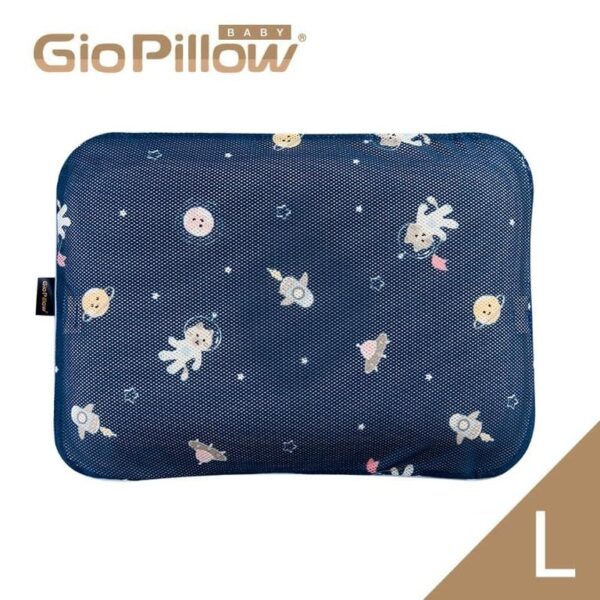 Gio Pillow 超透氣護頭型 嬰兒枕頭-L碼 (太空貓)
