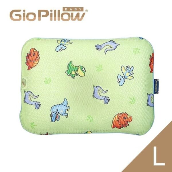 Gio Pillow 超透氣護頭型 嬰兒枕頭-L碼 (恐龍)