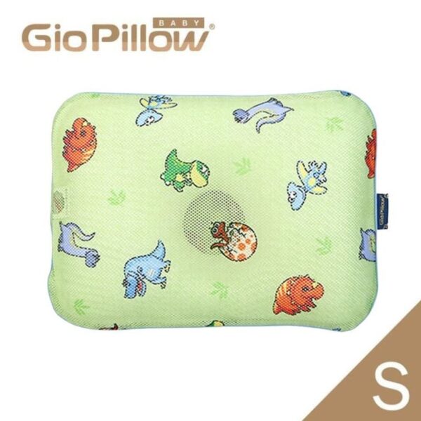 Gio Pillow 超透氣護頭型 嬰兒枕頭-S碼 (恐龍)