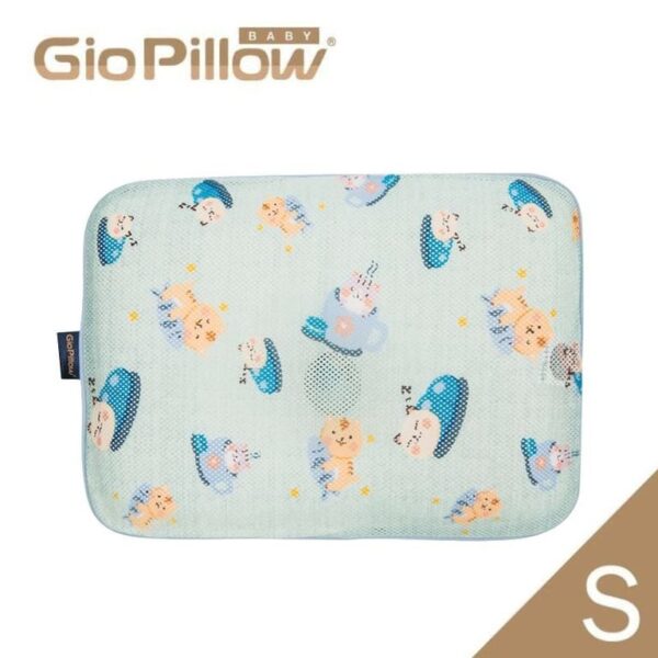 Gio Pillow 超透氣護頭型 嬰兒枕頭-S碼 (貓咪)