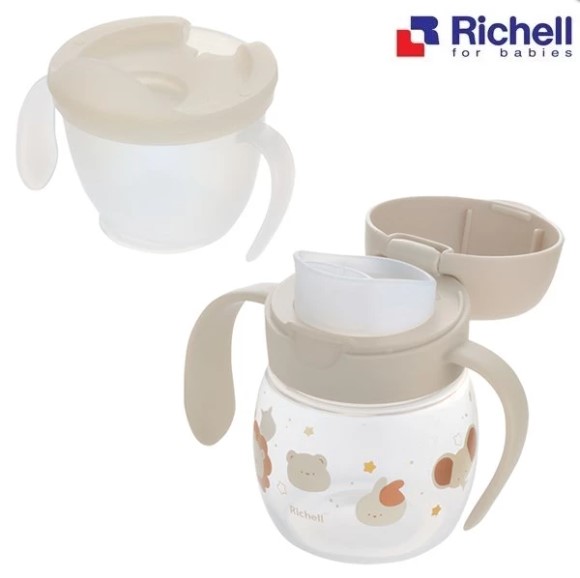 日本Richell TLI 第4代 直飲水杯套裝/ 動物 100ml+200ml