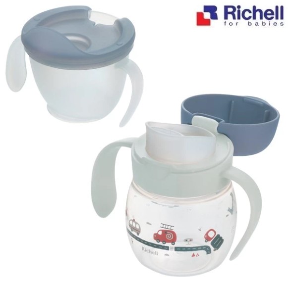 日本Richell TLI 第4代 直飲水杯套裝/ 汽車 100ml+200ml