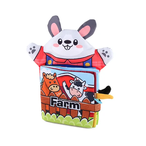 OceanBaby動物手偶布書-兔子藍天牧場