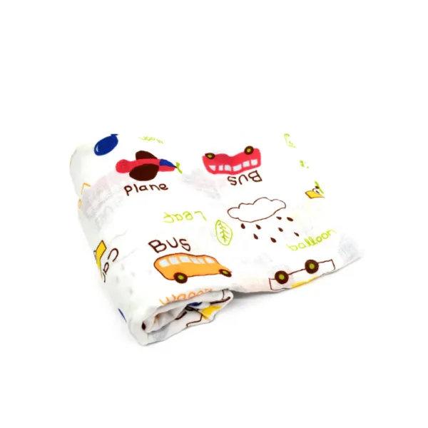 OceanBaby多功能紗布包巾-嘟嘟小車