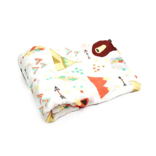 OceanBaby多功能紗布包巾-秋色狐狸