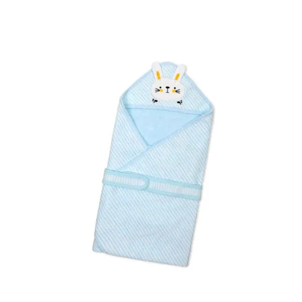 OceanBaby空氣棉多功能連帽包巾- 清新藍