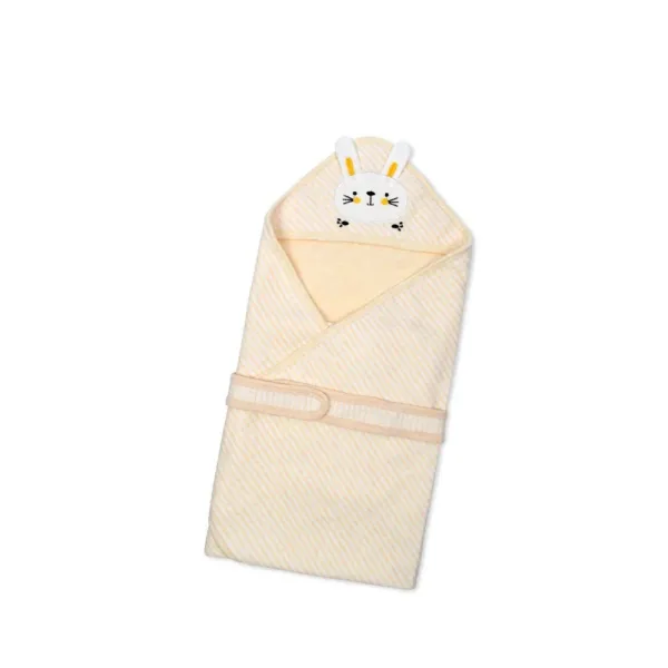 OceanBaby空氣棉多功能連帽包巾- 暖心橘